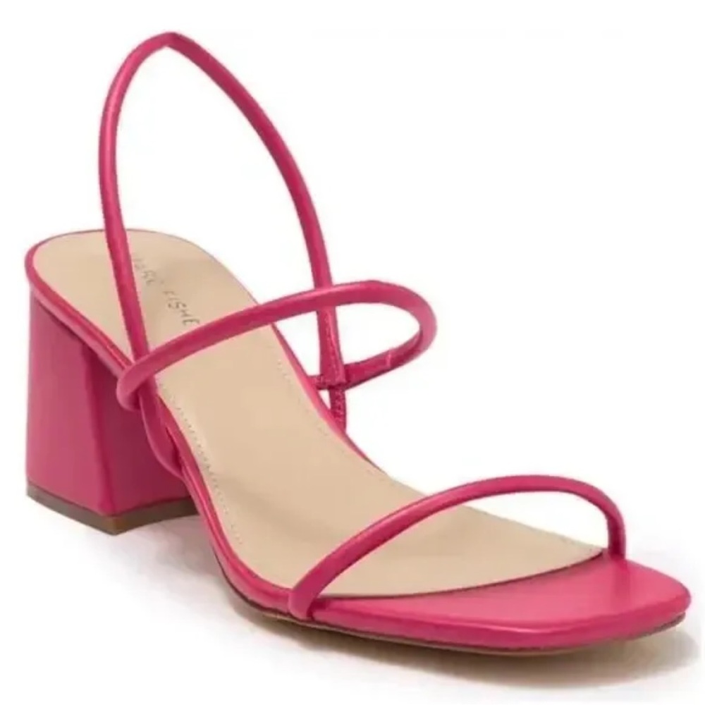 Marc Fisher Womens Strappy Block Heel Sandals - Galvin RTB Hot Pink 11M Open Toe